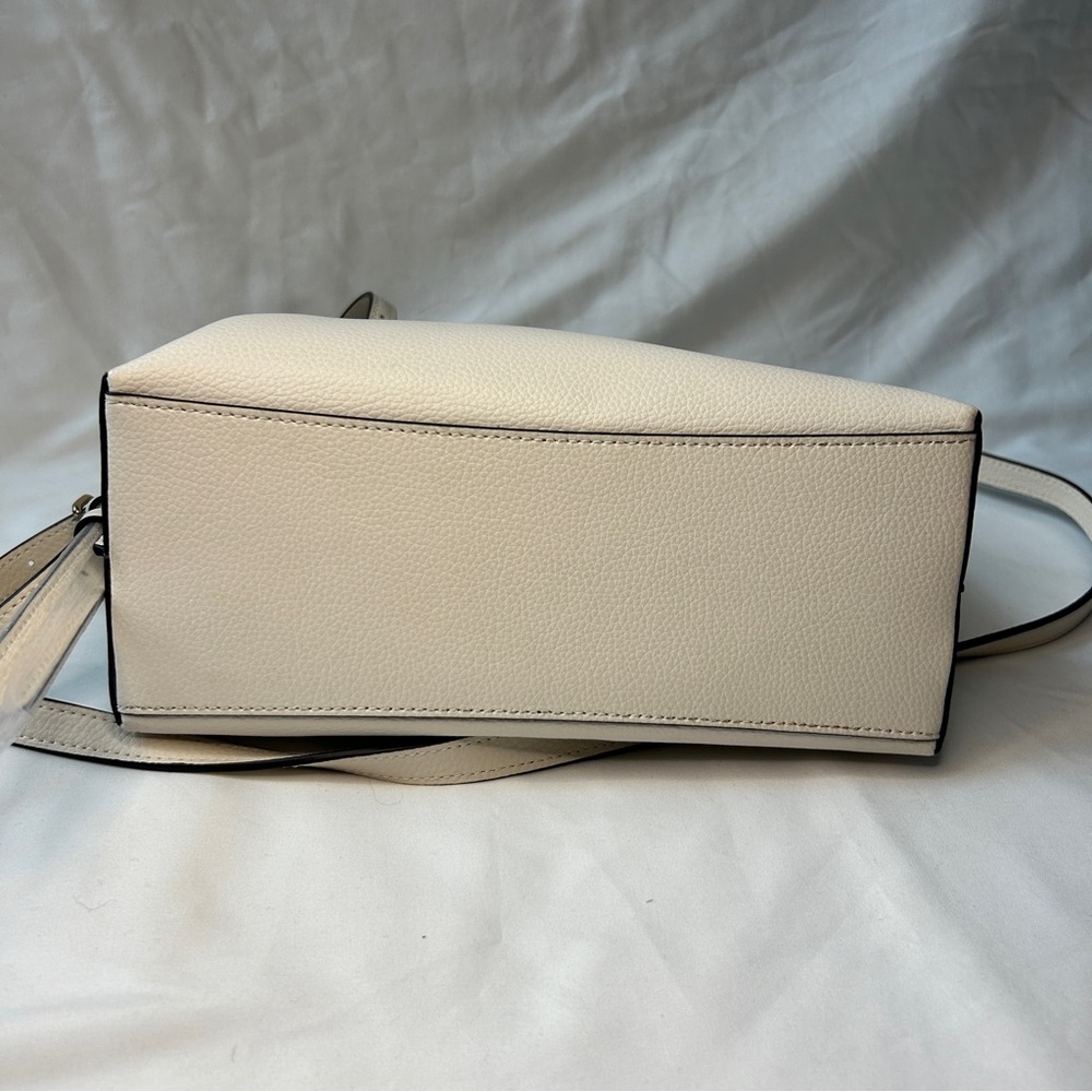 Coach Mollie tote bag 25 chalk light saddle pebbled leather c4084 - Picture 13 of 15